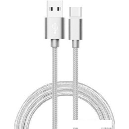 Кабель Atom USB Type-C 3.1 - Lightning (1 м, серебристый)