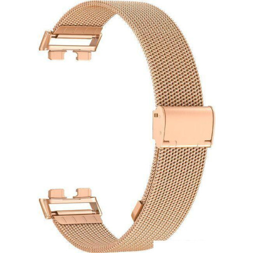 Браслет Rumi Mesh металлический для Huawei Band 8 (красное золото)