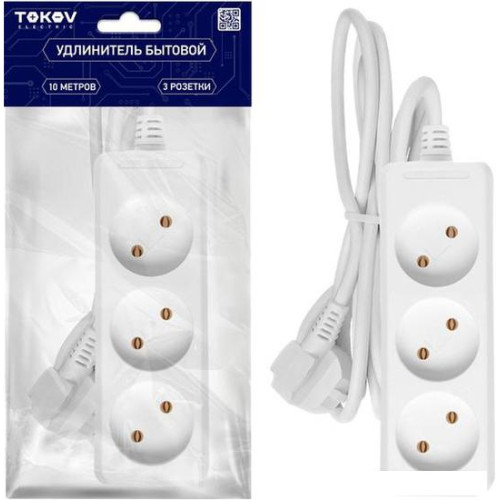 Удлинитель Tokov Electric TKE-C01-BU3-10-1