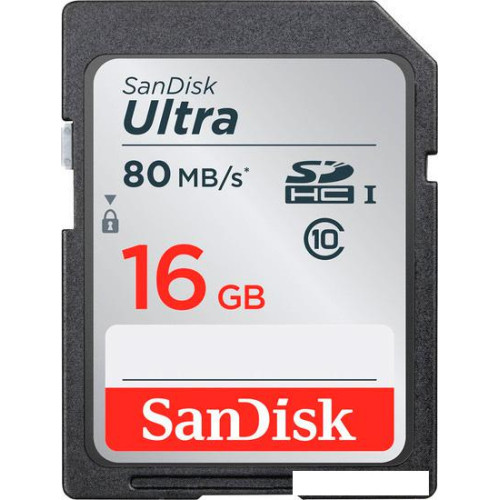 Карта памяти SanDisk SDHC (Class 10) 16GB [SDSDUNC-016G-GN6IN]