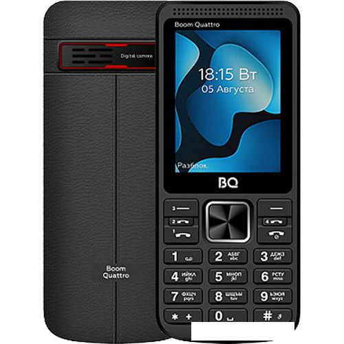 Кнопочный телефон BQ-Mobile BQ-2455 Boom Quattro (черный)