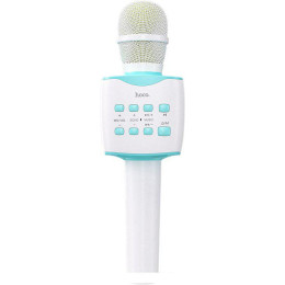 Bluetooth-микрофон Hoco BK5 Cantando (белый/голубой)