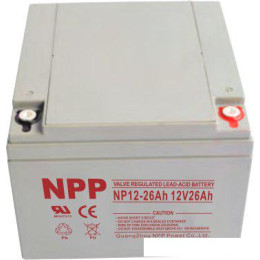 Аккумулятор для ИБП NPP NP 12-26.0 (12В/26.0 А·ч)