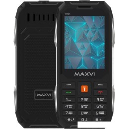 Кнопочный телефон Maxvi T101 (черный)