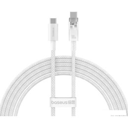 Кабель Baseus Explorer Series Fast Charging with Smart Temperature Control USB Type-C USB Type-C (2 м, белый)