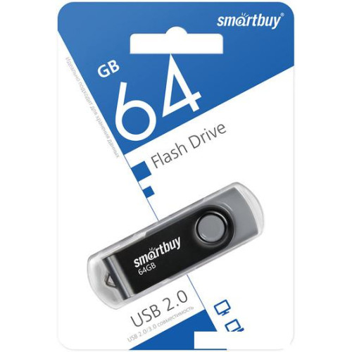 USB Flash SmartBuy Twist 64GB (черный)