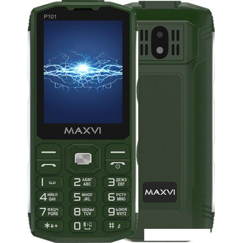 Кнопочный телефон Maxvi P101 (зеленый)