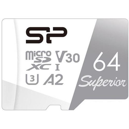 Карта памяти Silicon-Power Superior microSDXC SP064GBSTXDA2V20 64GB
