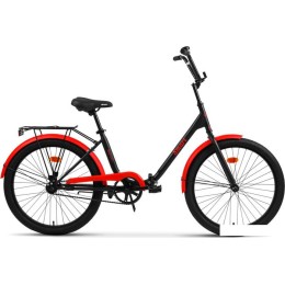 Велосипед AIST Smart 24 1.1 2023 (черный/красный)
