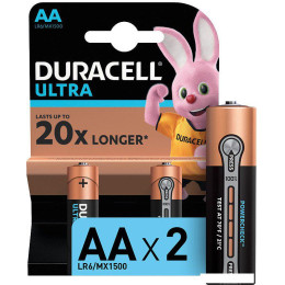 Батарейка DURACELL Ultra LR6-2BL Б0038759 2 шт