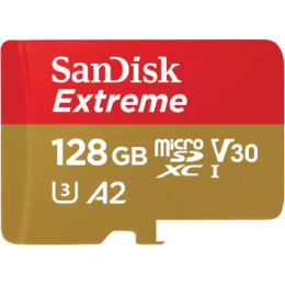 Карта памяти SanDisk Extreme SDSQXAA-128G-GN6MA microSDXC 128GB