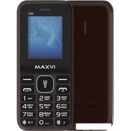 Кнопочный телефон Maxvi C30 (коричневый)