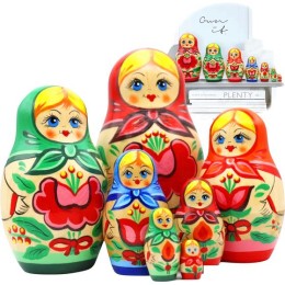 Развивающая игрушка Брестская Фабрика Сувениров Набор традиционных матрешек с дизайном первых изготовленных на фабрике (набор 7 шт)