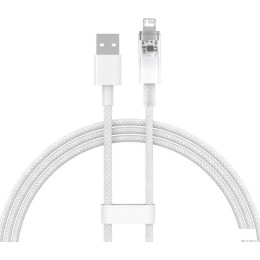 Кабель Baseus Explorer Series Fast Charging Cable with Smart Temperature Control 2.4A USB Type-A - Lightning (1 м, белый)