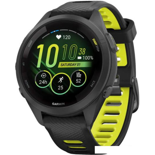 Умные часы Garmin Forerunner 265S 42 мм (черный/желтый)