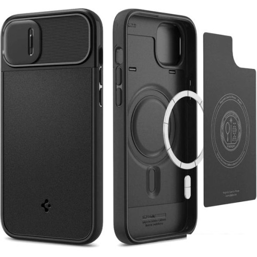 Чехол для телефона Spigen Optik Armor Mag Magsafe iPhone 14 Plus Black ACS04923 (черный)