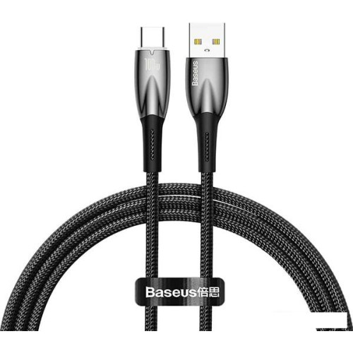 Кабель Baseus Glimmer Series Fast Charging Data Cable USB Type-A - Type-C 100W CADH000401 (1 м, черный)