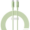 Кабель Baseus Habitat Series Fast Charging Cable 100W USB Type-C - USB Type-C (2 м, зеленый)