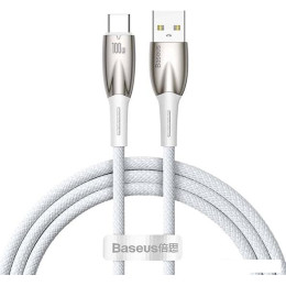 Кабель Baseus Glimmer Series Fast Charging Data Cable USB Type-A - Type-C 100W CADH000402 (1 м, белый)