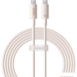 Кабель Baseus Habitat Series Fast Charging Cable 100W USB Type-C - USB Type-C (2 м, бежевый)