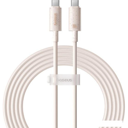 Кабель Baseus Habitat Series Fast Charging Cable 100W USB Type-C - USB Type-C (2 м, бежевый)