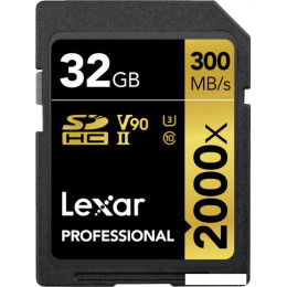 Карта памяти Lexar Professional 2000x SDHC LSD2000032G-BNNNG 32GB