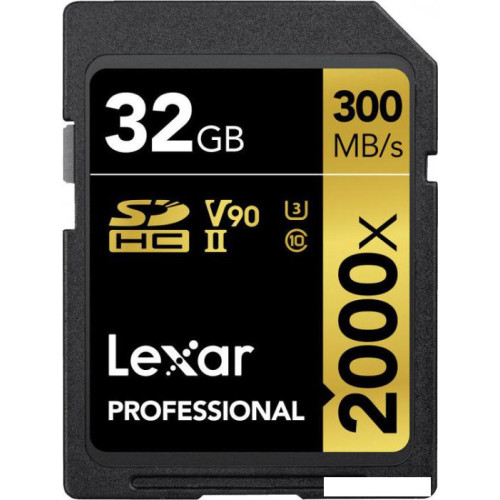 Карта памяти Lexar Professional 2000x SDHC LSD2000032G-BNNNG 32GB