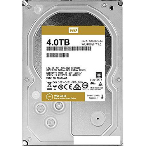 Жесткий диск WD Gold 4TB WD4002FYYZ