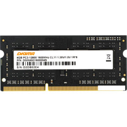 Оперативная память Digma 4ГБ DDR3 SODIMM 1600 МГц DGMAS31600004S