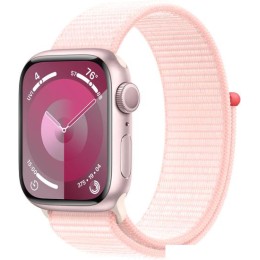 Умные часы Apple Watch Series 9 41 мм (алюминиевый корпус, розовый/розовый, нейлоновый ремешок)