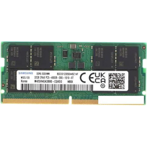 Оперативная память Samsung 32ГБ DDR5 SODIMM 4800 МГц M425R4GA3BB0-CQK