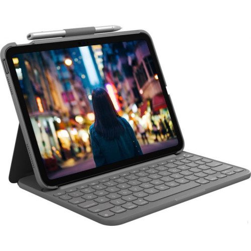 Чехол для планшета Logitech Slim Folio для iPad 10th gen (серый)