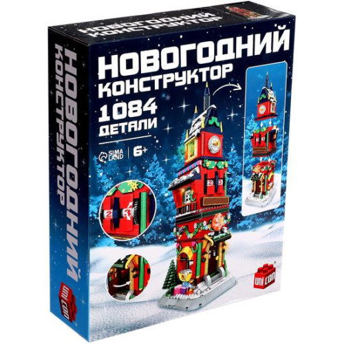 Конструктор Unicon Новогодний. Башня C0275 9515358 (1084 эл)