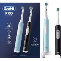 Комплект зубных щеток Oral-B Pro Series 1 D305.523.3H (2 шт, черный/бирюзовый)