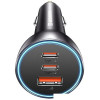 Автомобильное зарядное Baseus Golden Contactor Pro Triple Fast Charger Car Charger 65W CGJP010013 (темно-серый)
