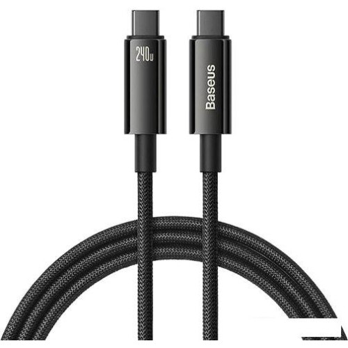 Кабель Baseus Tungsten Gold Fast Charging Data Cable USB Type-C - USB Type-C (2 м, черный)