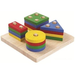 Сортер Plan Toys Доска с геометрическими фигурами 2403