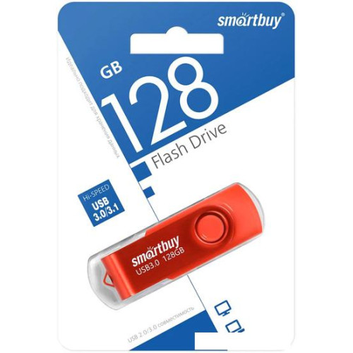 USB Flash SmartBuy Twist 128GB (красный)