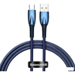 Кабель Baseus Glimmer Series Fast Charging Data Cable USB Type-A - Type-C 100W CADH000503 (2 м, синий)