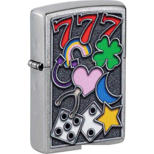 Зажигалка Zippo Street Chrome All Luck 48682