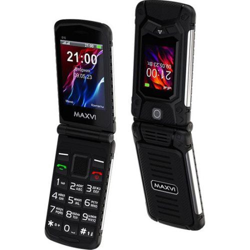 Кнопочный телефон Maxvi E10 (черный)