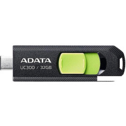 USB Flash ADATA UC300 32GB (черный/зеленый)