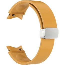 Ремешок Rumi Flex Buckle силиконовый для Samsung Galaxy Watch4/5/6 (20 мм, горчичный)