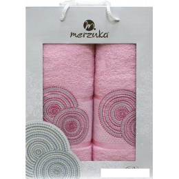 Набор полотенец Merzuka 50x90/70х140 11040 (2 шт, розовый)