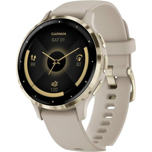 Умные часы Garmin Venu 3S (френч-грей, с силиконовым ремешком)