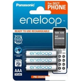 Аккумулятор Panasonic Eneloop AAA 750mAh 3 шт BK-4MCCE/3DE
