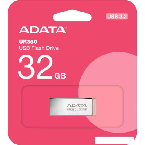 USB Flash ADATA UR350 32GB UR350-32G-RSR/BG (серебристый/коричневый)