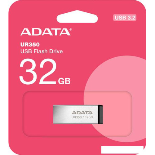 USB Flash ADATA UR350 32GB UR350-32G-RSR/BK (серебристый/черный)