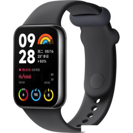 Фитнес-браслет Xiaomi Smart Band 8 Pro M2333B1 без NFC (серый, с черным силиконовым ремешком, международная версия)