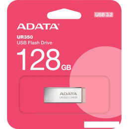 USB Flash ADATA UR350 128GB UR350-128G-RSR/BG (серебристый/коричневый)